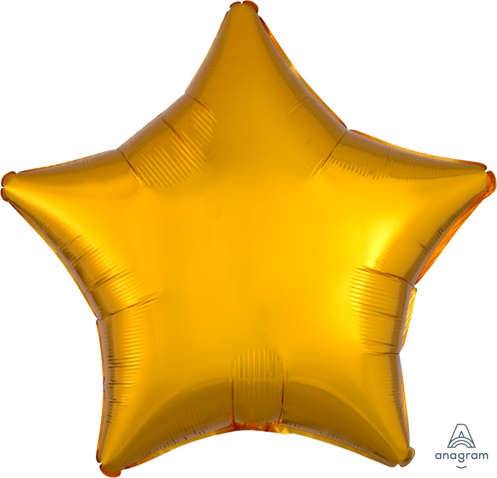 18" Solid Metallic Gold Star Foil Balloon