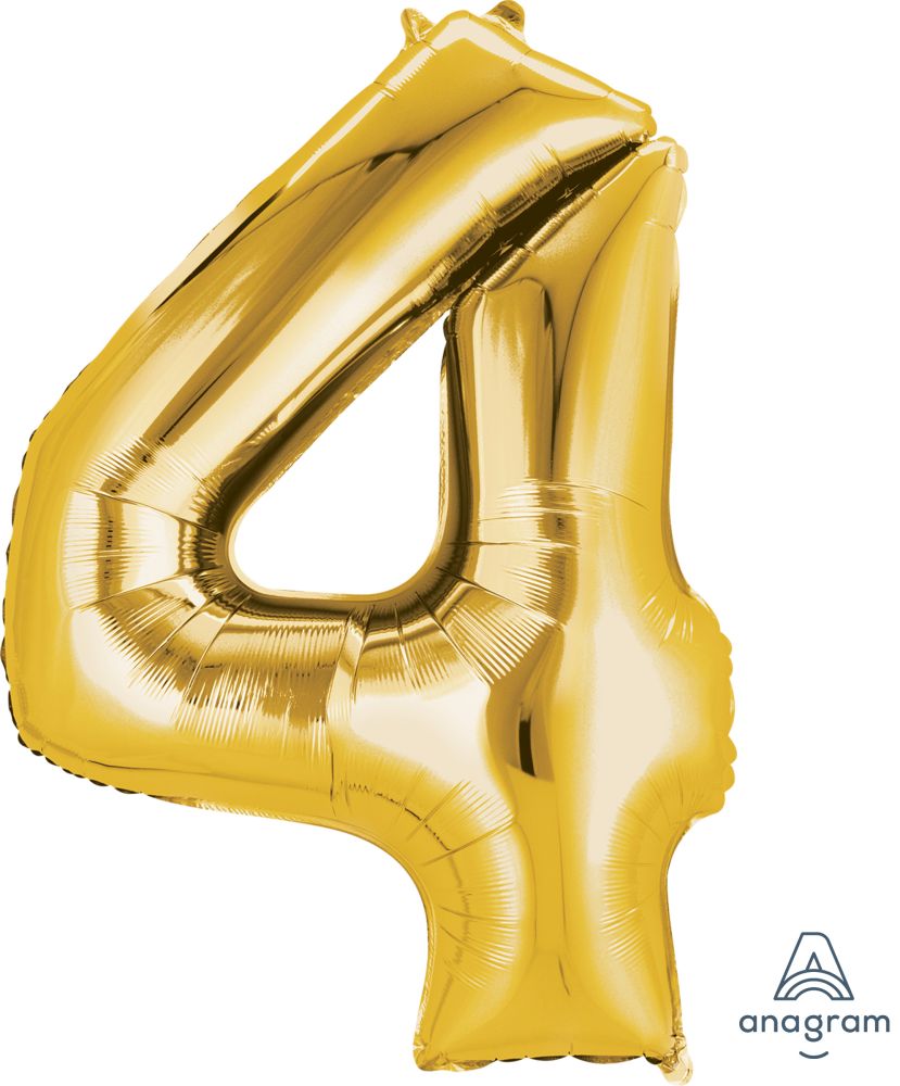 34" Gold Number 4