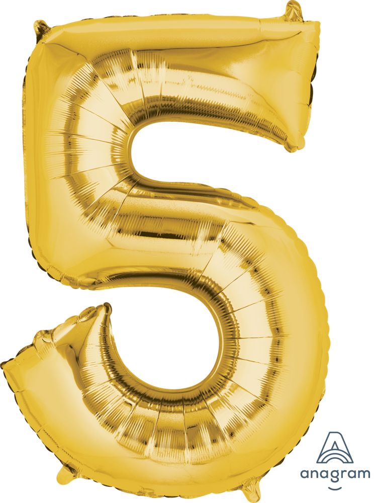 34" Gold Number 5
