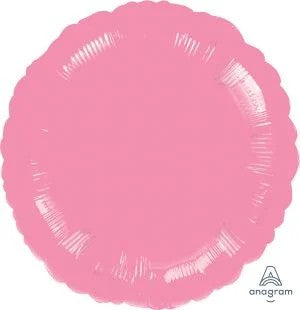 18" Solid Light Pink Round Foil Balloon