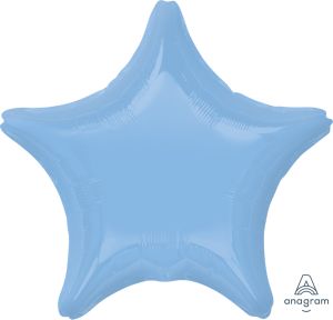 18" Solid Light Blue Star Foil Balloon