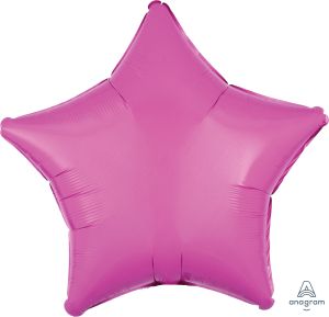 18" Solid Hot Pink Star Foil Balloon