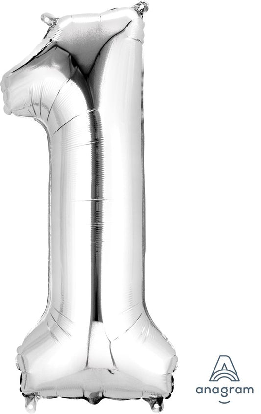 34" Silver Number 1