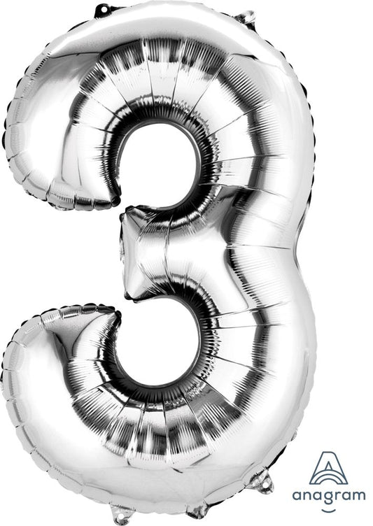 Number 3 - 34" Silver