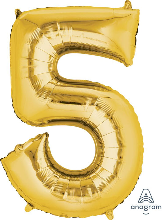 34" Gold Number 5