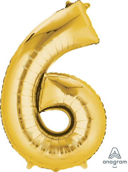 34" Gold Number 6