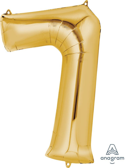 34" Gold Number 7