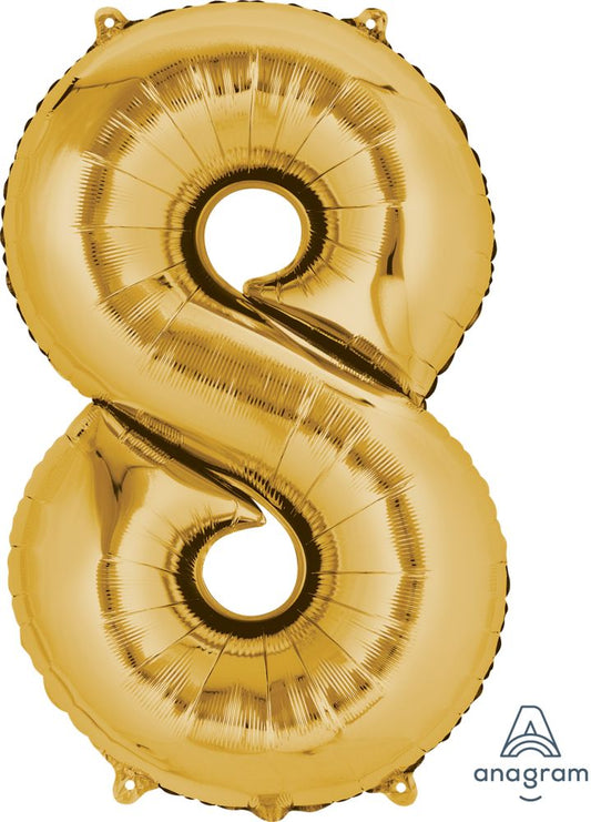 34" Gold Number 8