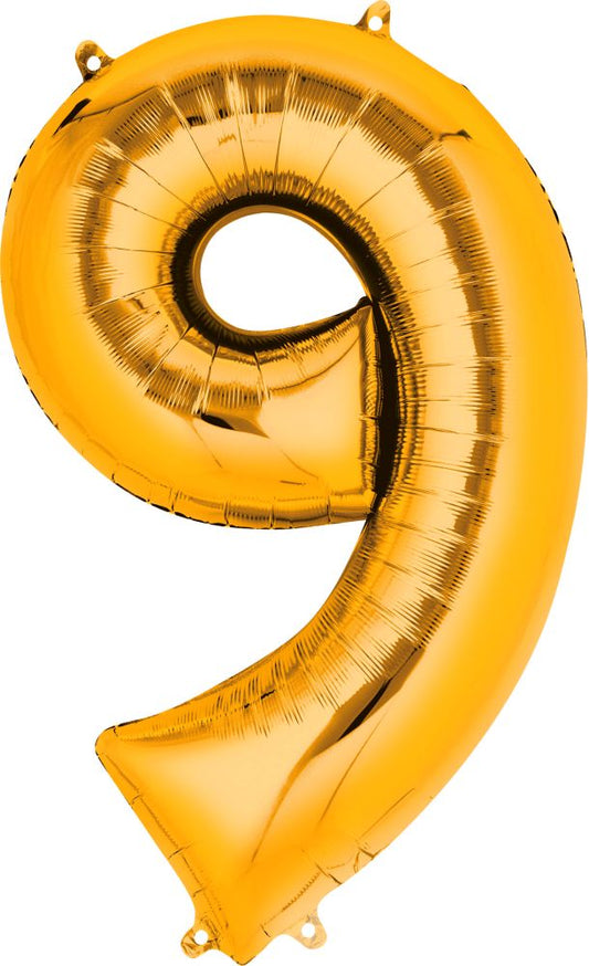 34" Gold Number 9