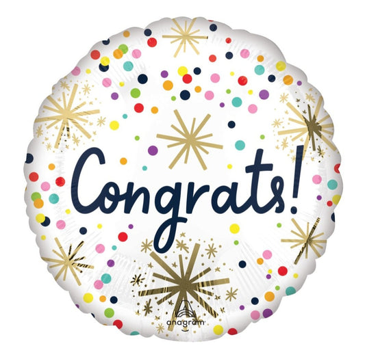 18" Confetti Sprinkle Congrats