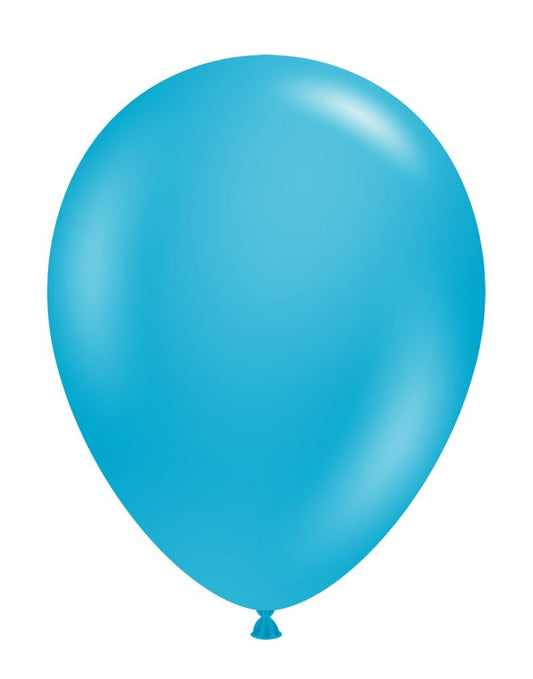 11" Turquoise Tuftex Latex Balloons Designer Balloons